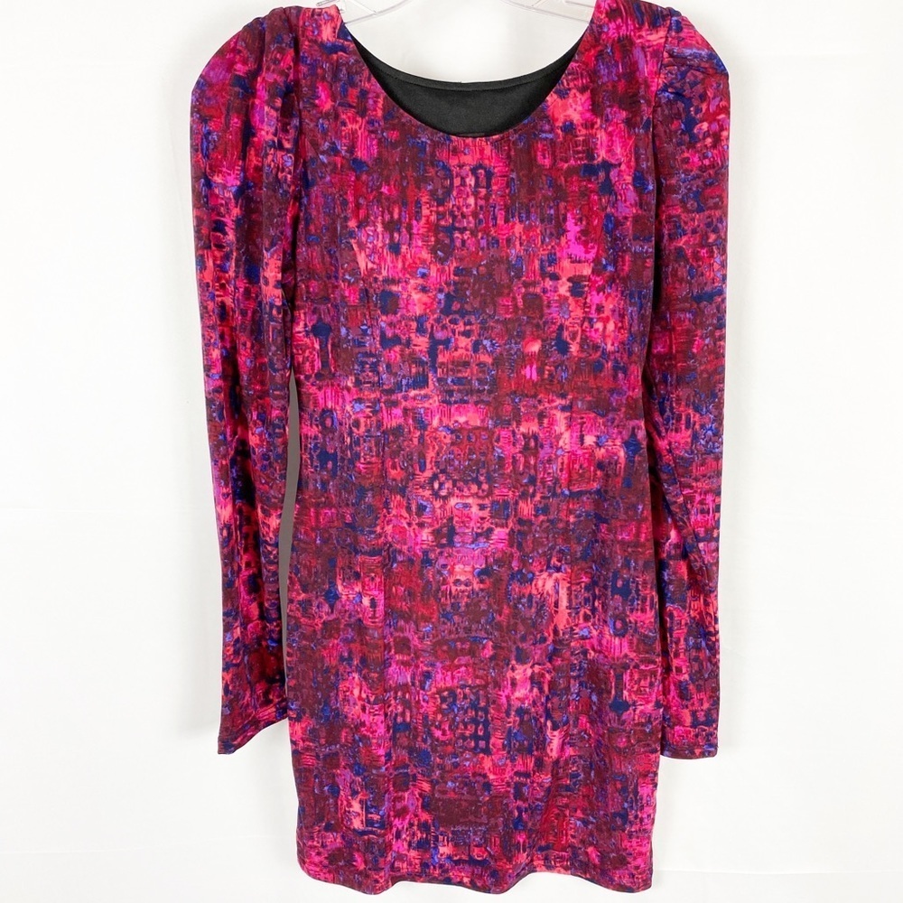BACKSTAGE Bloomingdale’s Pink Print Mini Dress